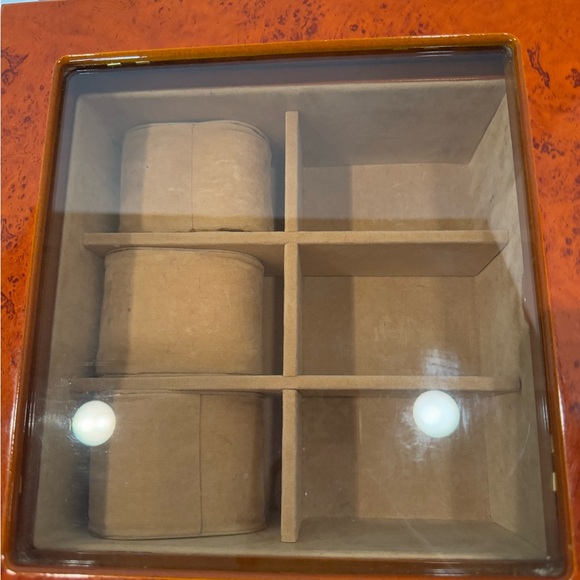 Desktop Vintage Wood Watch Organizer And Jewlery Storage Thomas Pacconi Mens - Picture 11 of 14